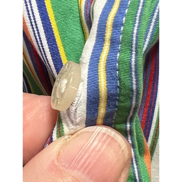 Vintage Y2K Lauren Ralph Lauren LRL Button Up Shirt Striped Cotton Roll Tab 3X - Picture 11 of 16
